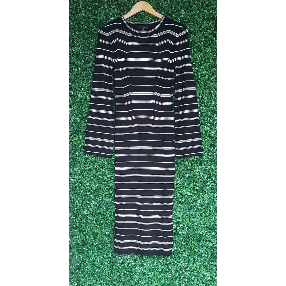 7. J.Crew Knit ribbed sweater-dress in mixed stripe - Picture 4 of 7